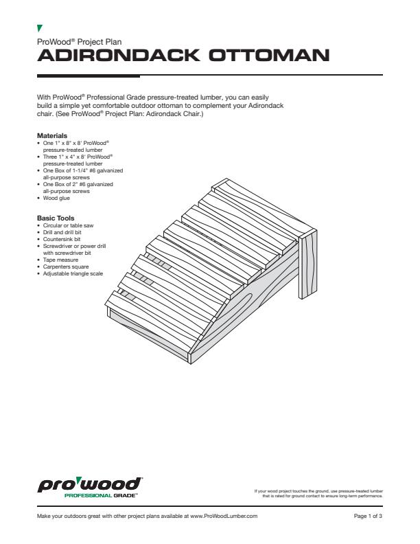 ProWood-Adirondack-Ottoman-Project-Plan