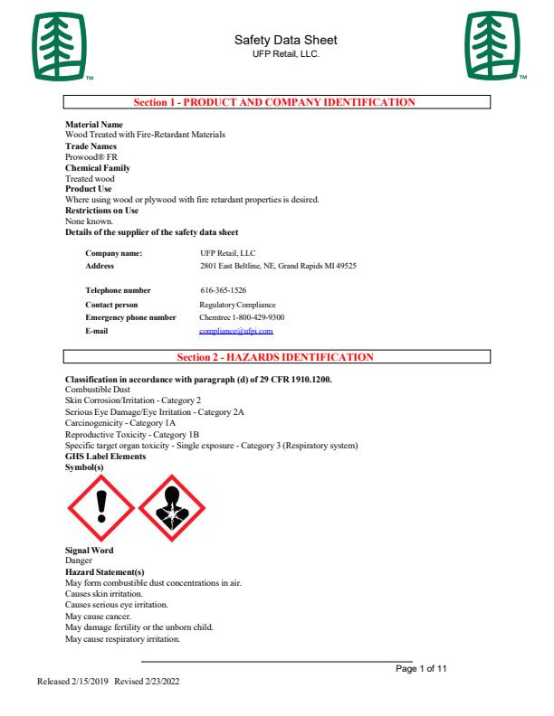 ProwoodFR-Safety-Data-Sheet